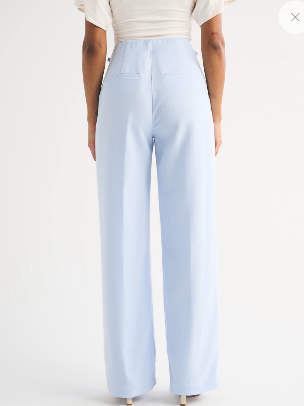 Abercrombie & Fitch Curve Love Sloan Tailored Belted Hardware Wide Leg Pants - Picture 3 of 7